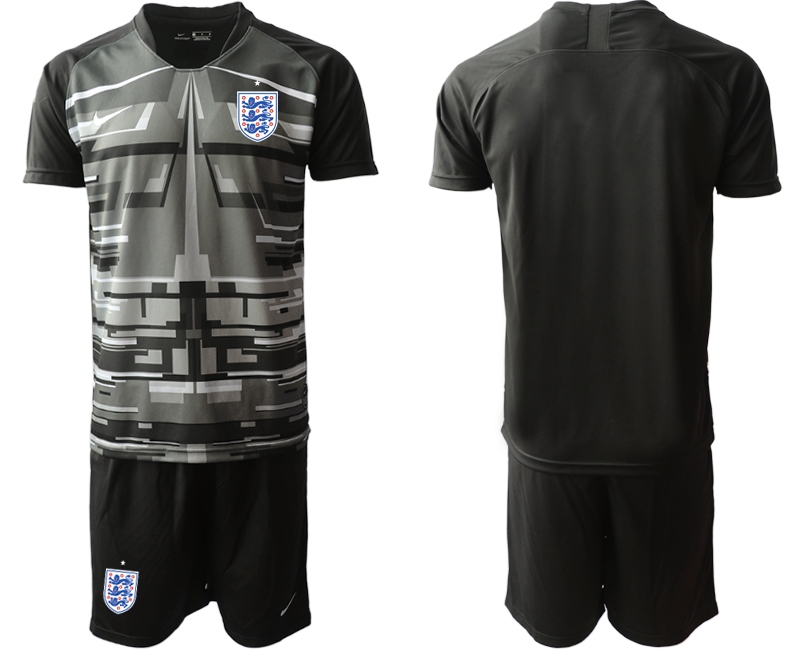 Men 2021 European Cup England black goalkeeper Soccer Jersey1